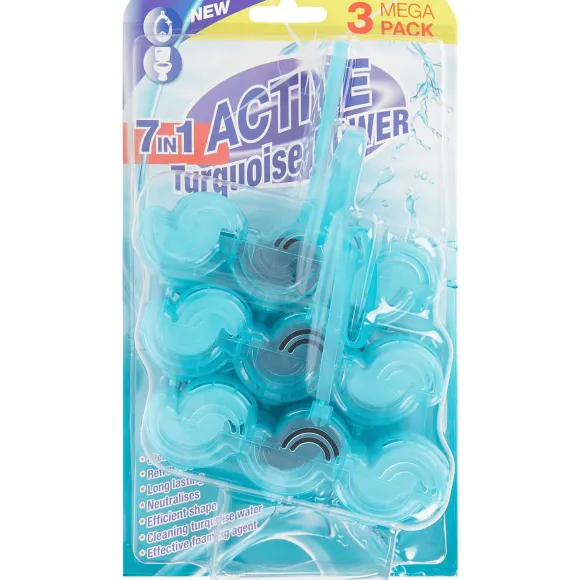 Active Turqoise Power Toiletblokken 7-In-1