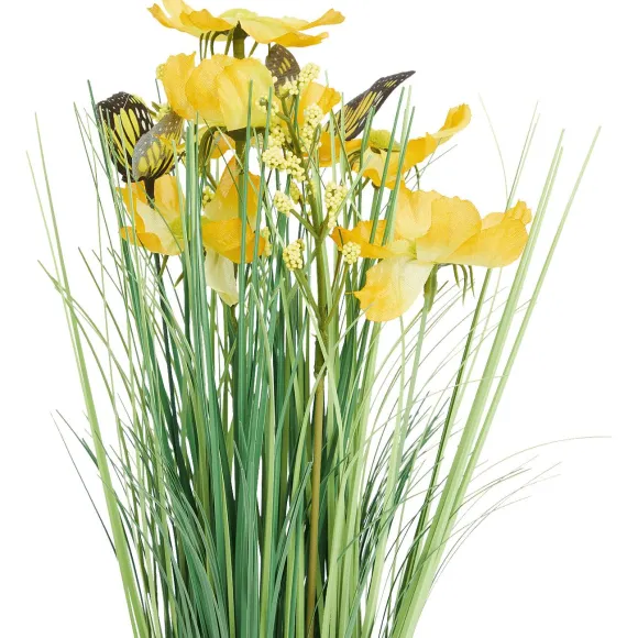Kunstgrashalm Met Bloemen En Vlinders