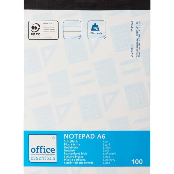 Office Essentials Schrijfblokken A6