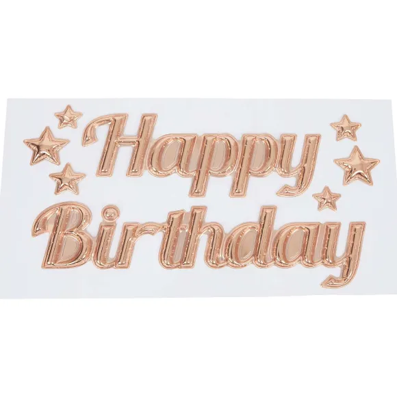 Party Universe Happy Birthday Ballon-Raamsticker