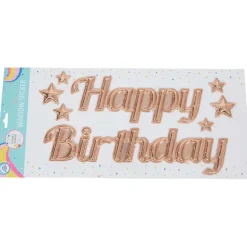 Party Universe Happy Birthday Ballon-Raamsticker