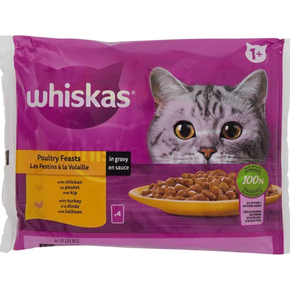Whiskas Maaltijdzakjes Gevogelte